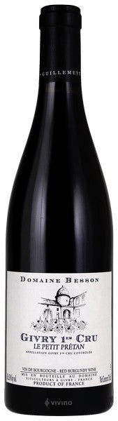 XAVIER BESSON 2022 GIVRY 1er CRU PETIT PRETAN (750ML)