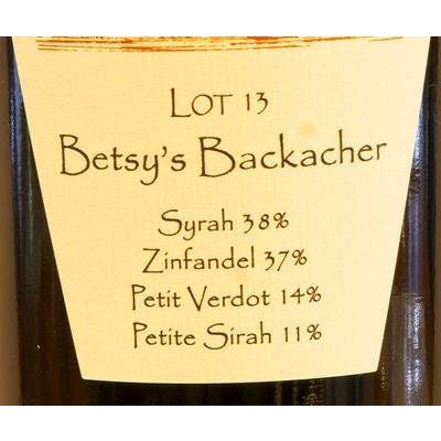 Spann Vineyards Betsy's Backacher NV 750ml