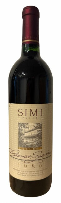 Simi Cabernet Sauvignon Reserve Alexander Valley 1986 750ml