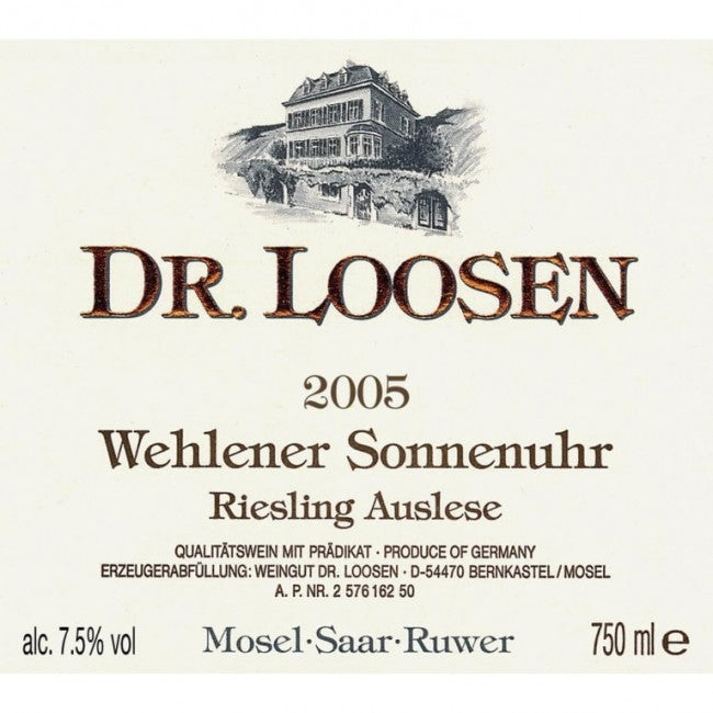 Dr. Loosen - Riesling Auslese Gold Cap Mosel-Saar-Ruwer Wehlener Sonnenuhr 2005 (750ml)